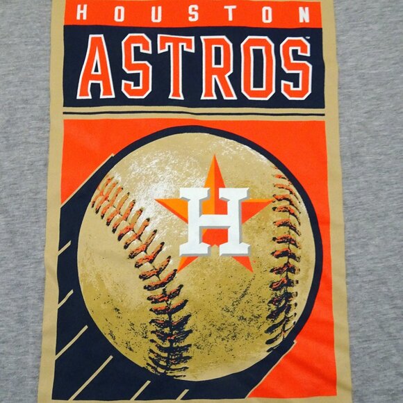 Houston Astros Youth XXL t-shirt Gray 40" chest - 29' length H-Town Baseball MLB - Picture 2 of 5